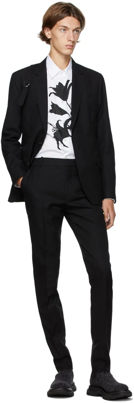 Alexander McQueen Black Classic 17cm Trousers