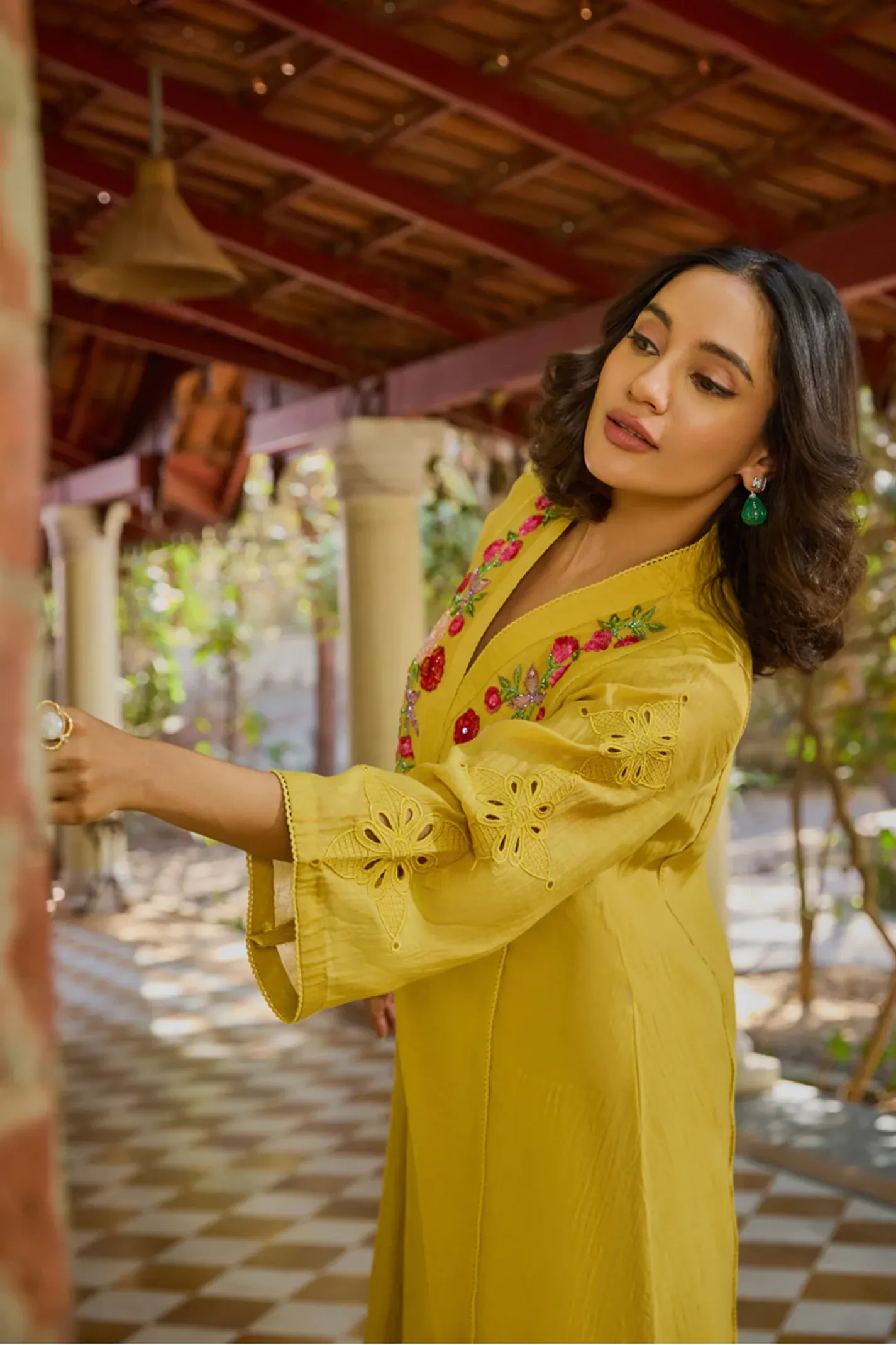 Arya Mustard Kurta Set (Without Dupatta)