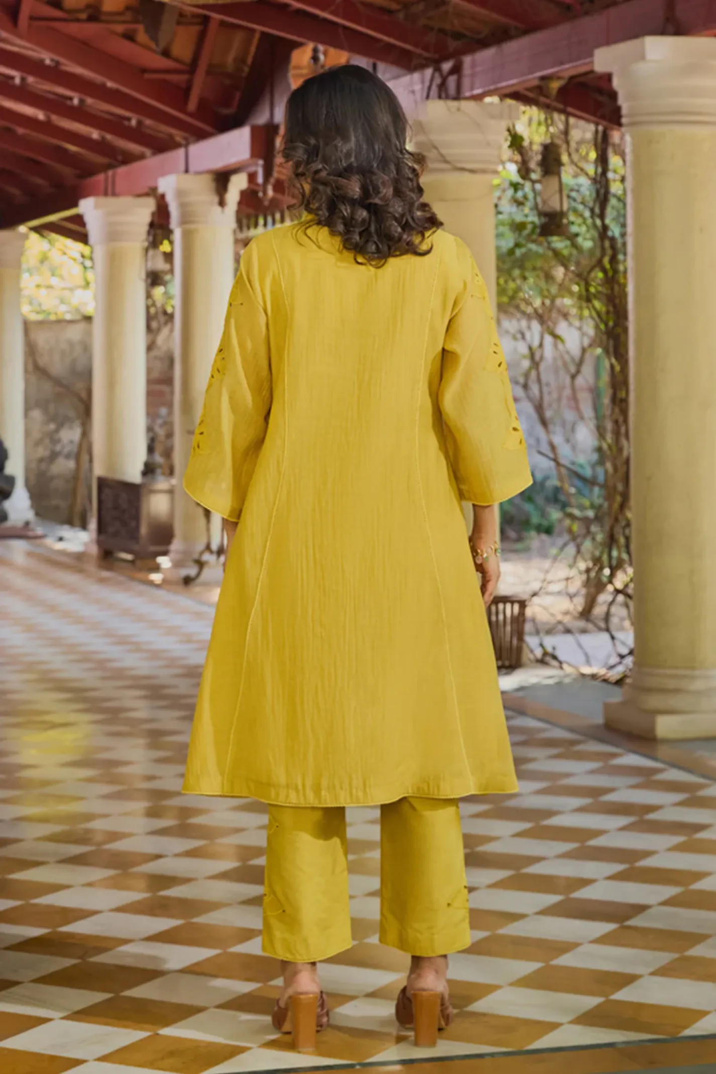 Arya Mustard Kurta Set (Without Dupatta)