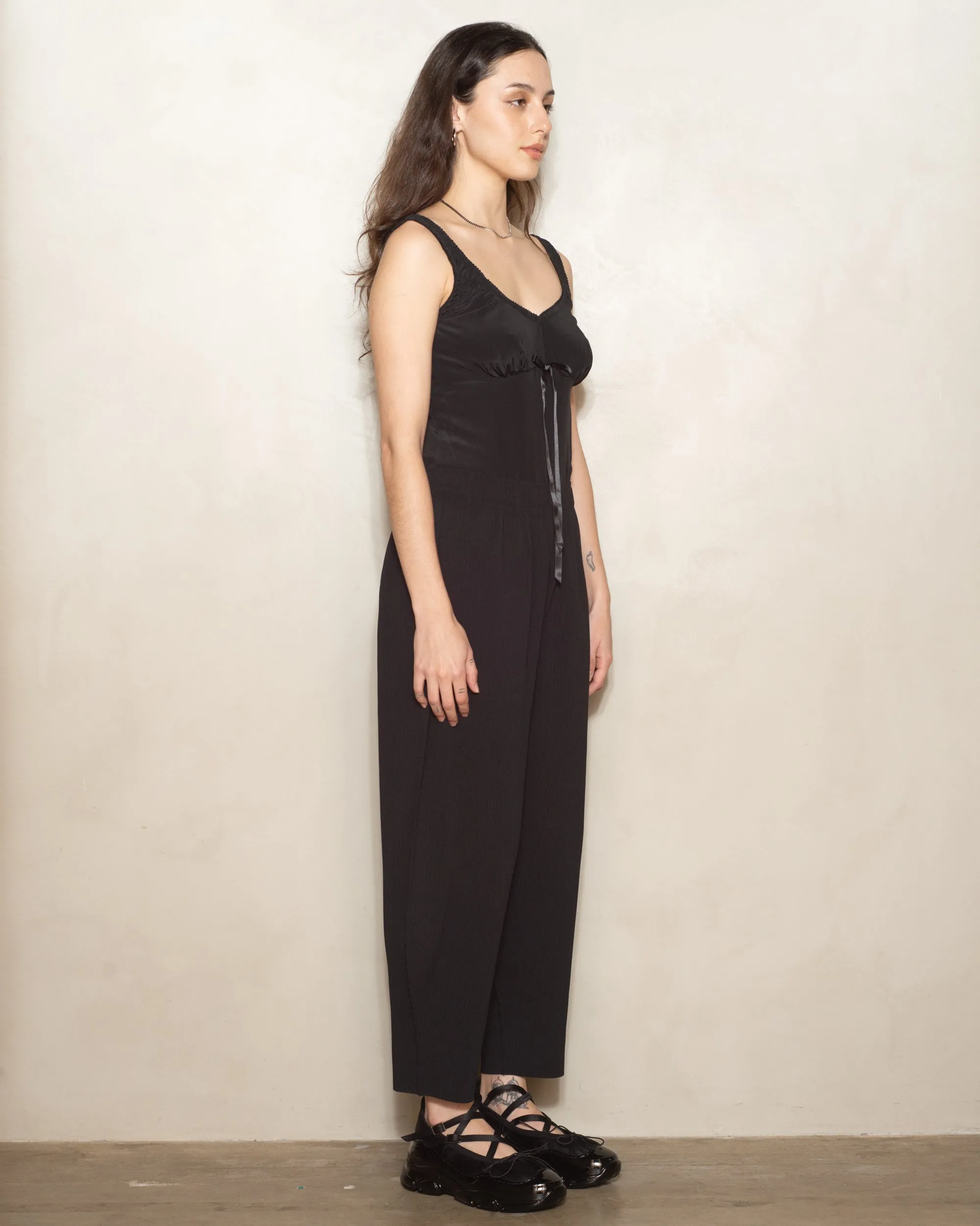 Black Classic Fine Knit Trouser