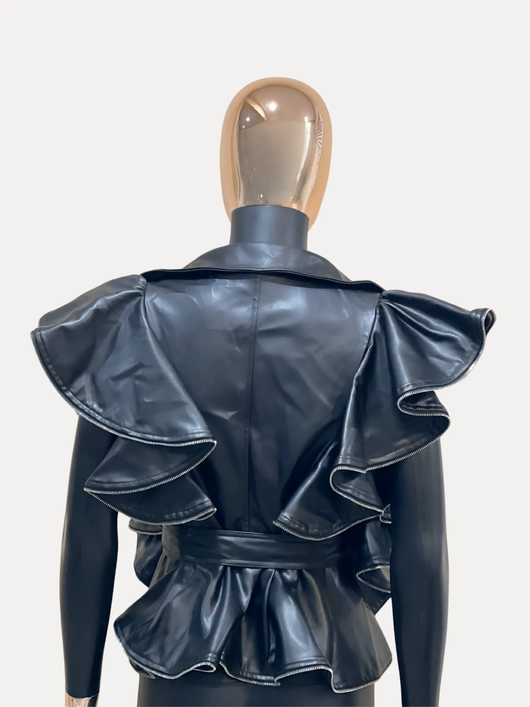 Black Vegan Leather Jacket