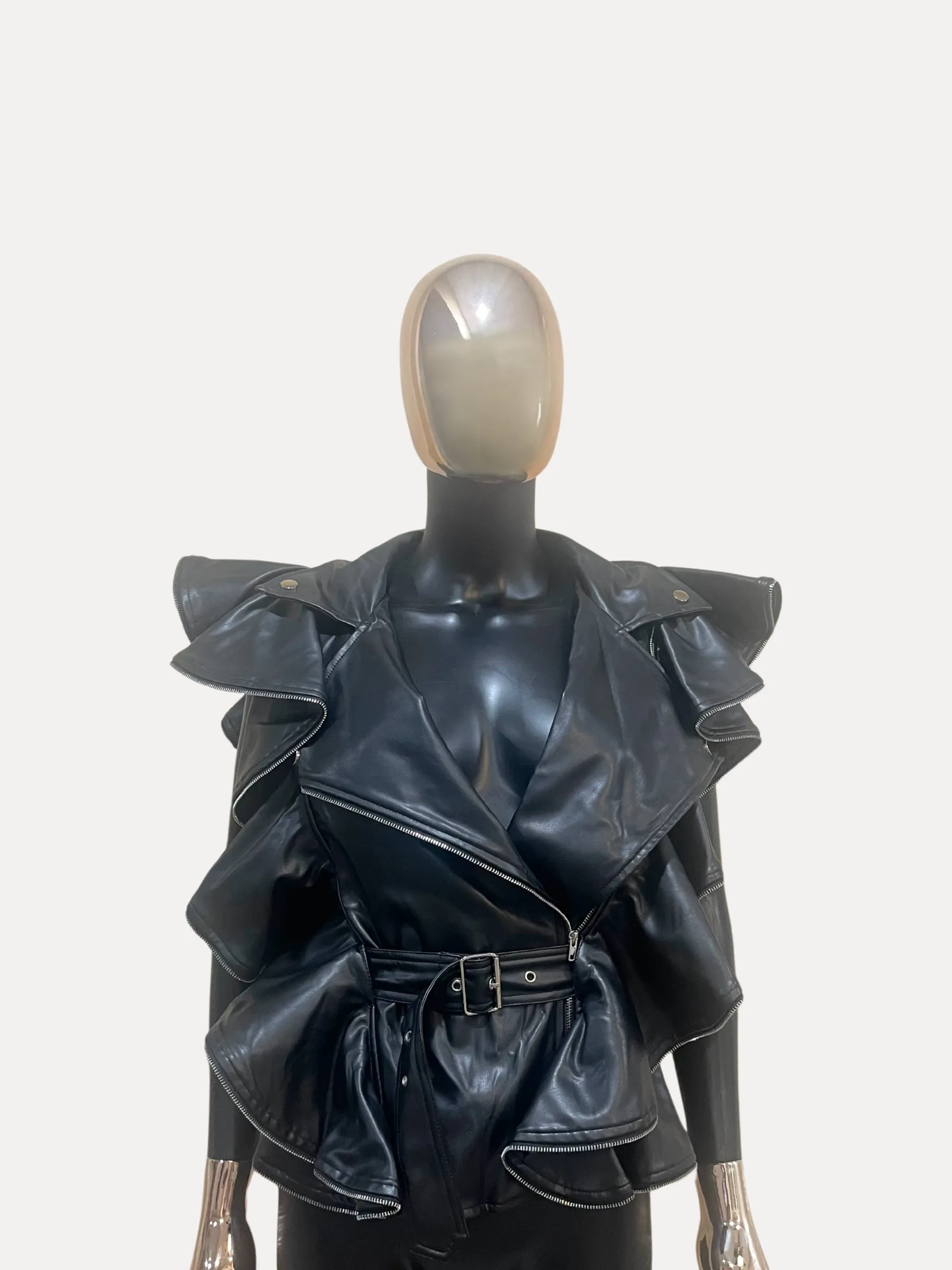 Black Vegan Leather Jacket