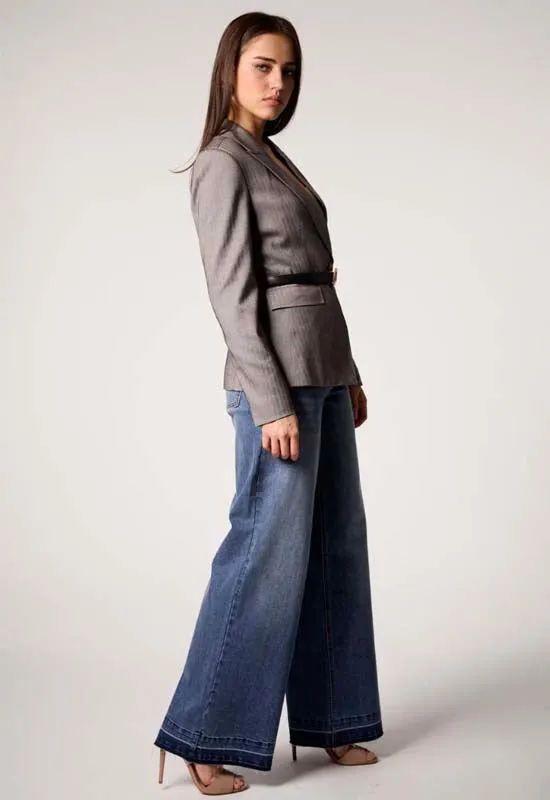 Blue Revival - Taylor Belted Blazer Grey