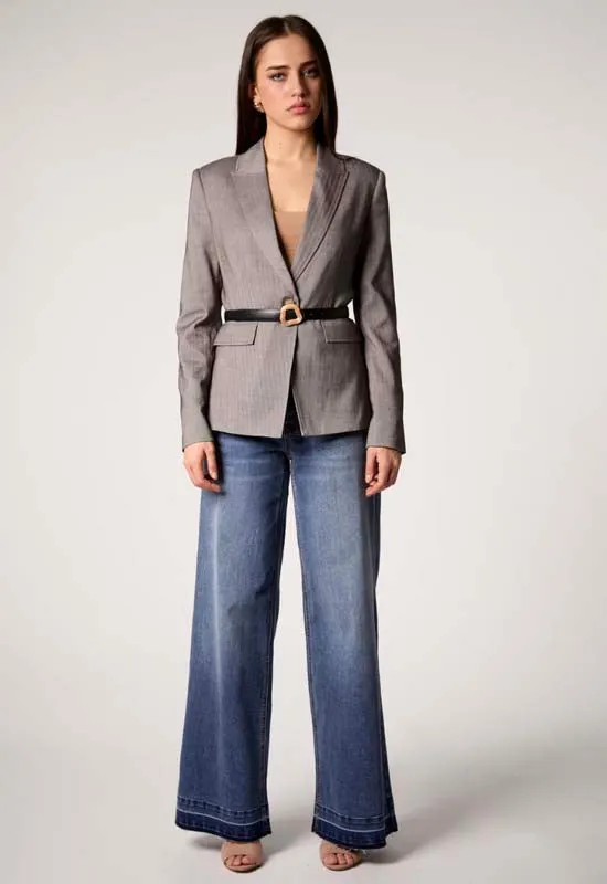Blue Revival - Taylor Belted Blazer Grey
