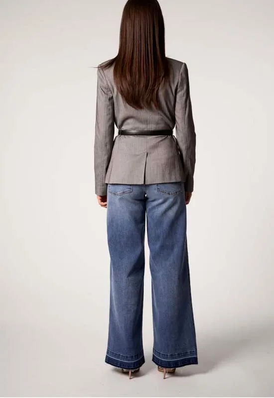 Blue Revival - Taylor Belted Blazer Grey