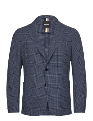 BOSS - C-HANRY-233 Blue Checked Wool Blazer 50535015 425