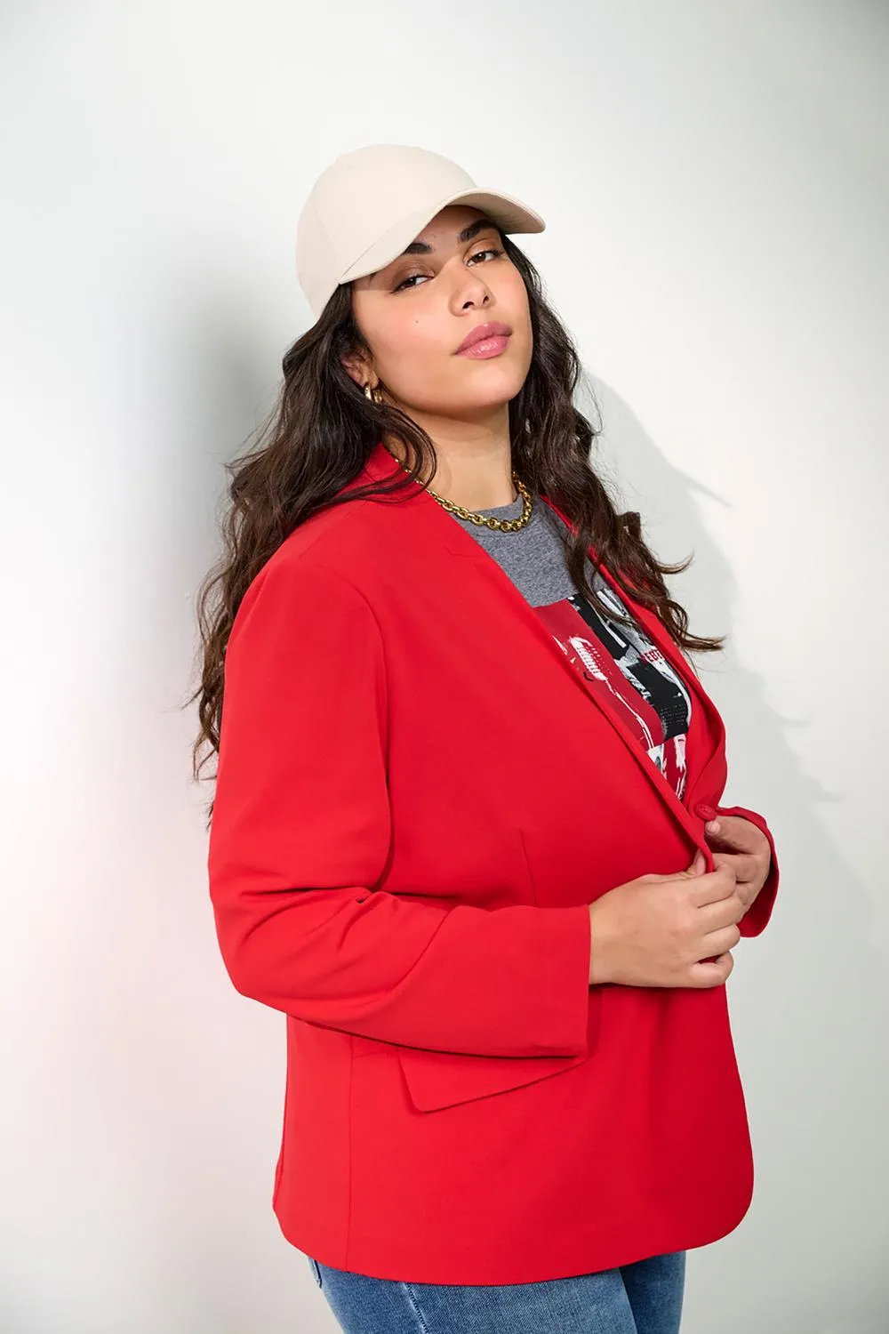 CARRENA L/S FIT UNLINED BLAZER TLR CUR