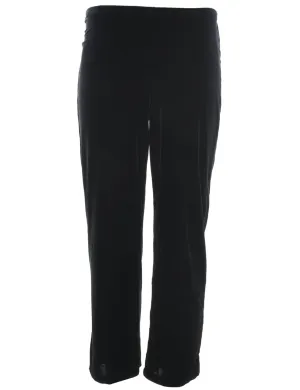 Classic Black Velvet Fabric Trousers - W28 L28