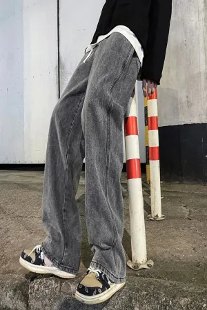 Classic Straight Baggy Wide Leg Trousers