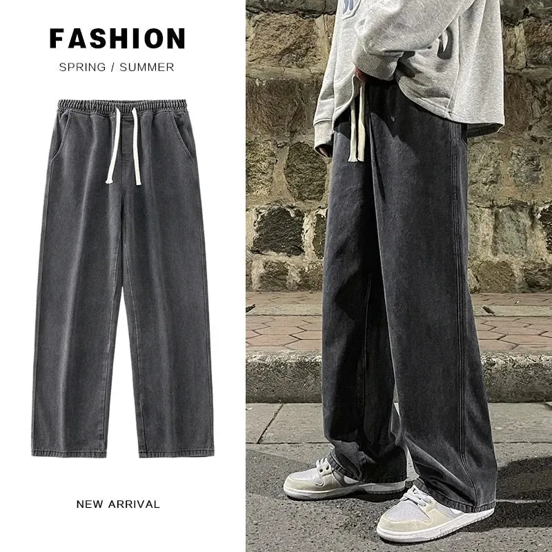 Classic Straight Baggy Wide Leg Trousers