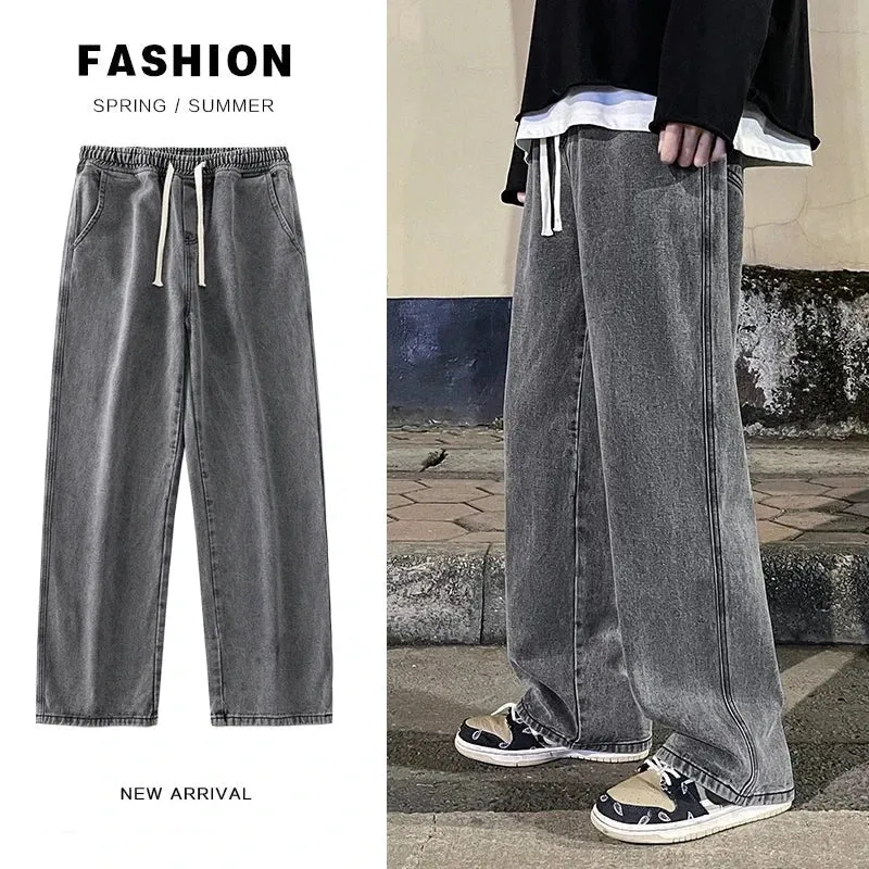 Classic Straight Baggy Wide Leg Trousers