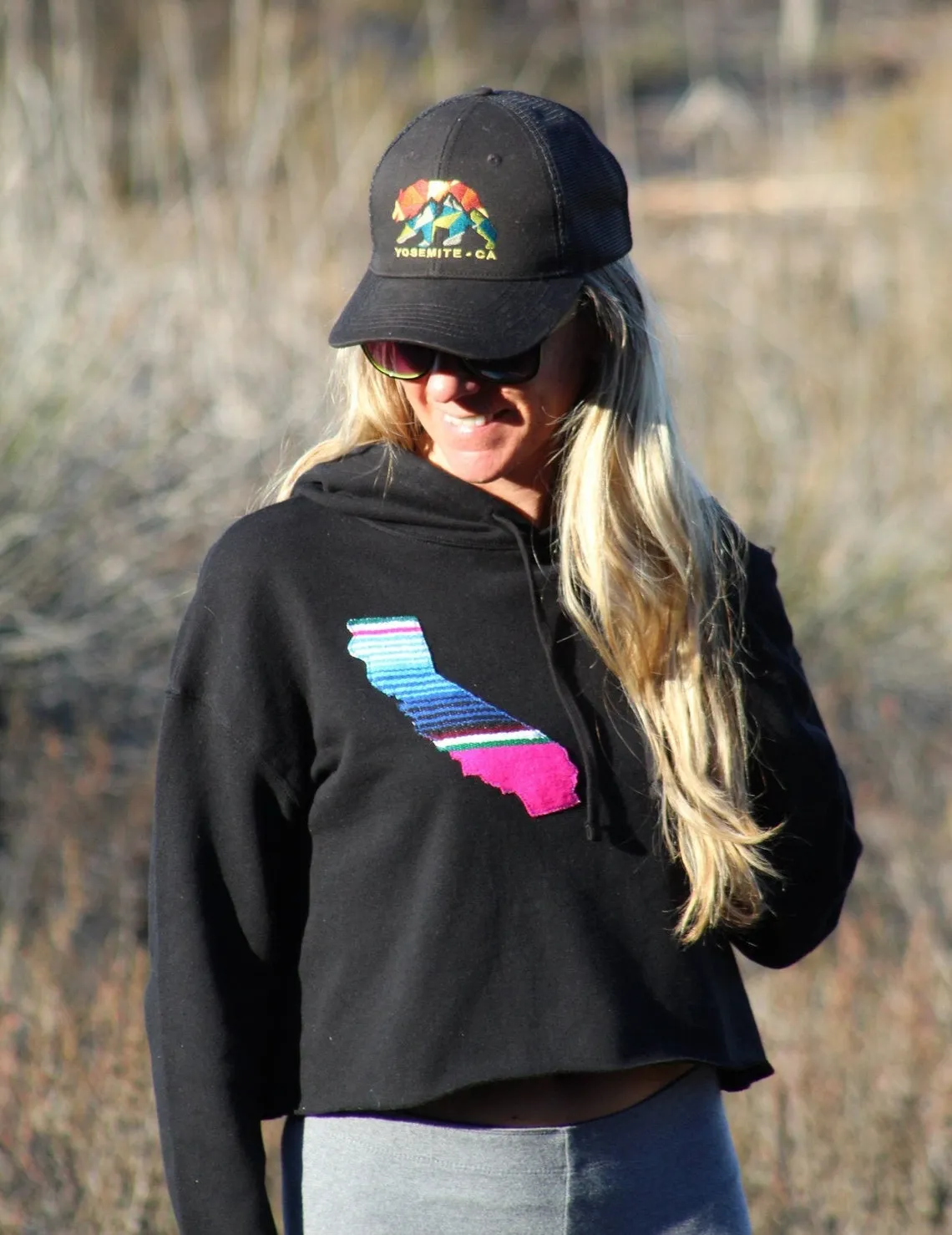 Crop Hoodie with Serape State - Choose Your State