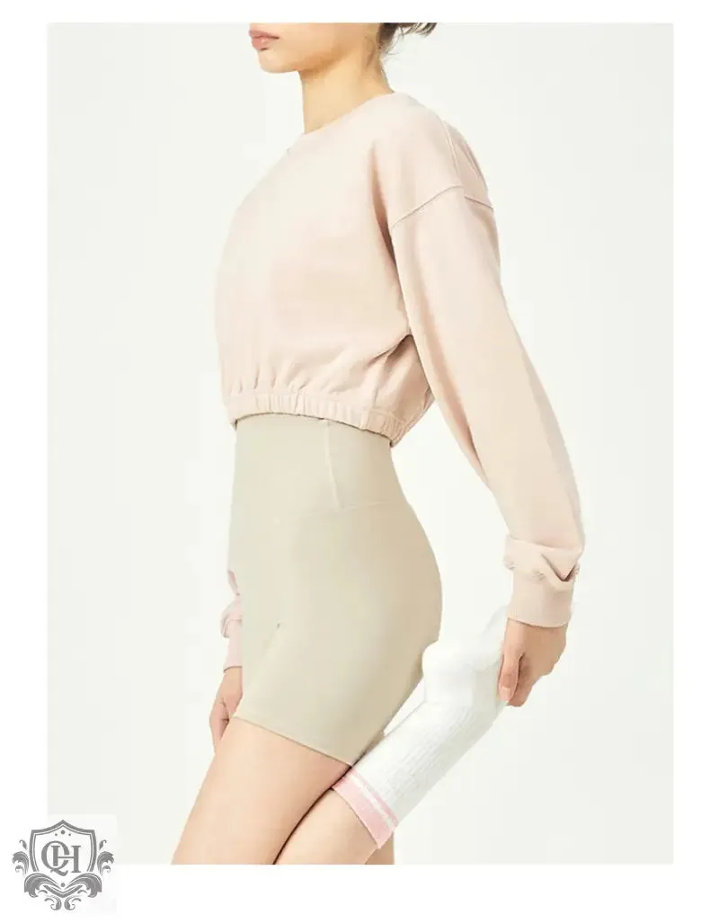 Cropped Round Neck Sweater