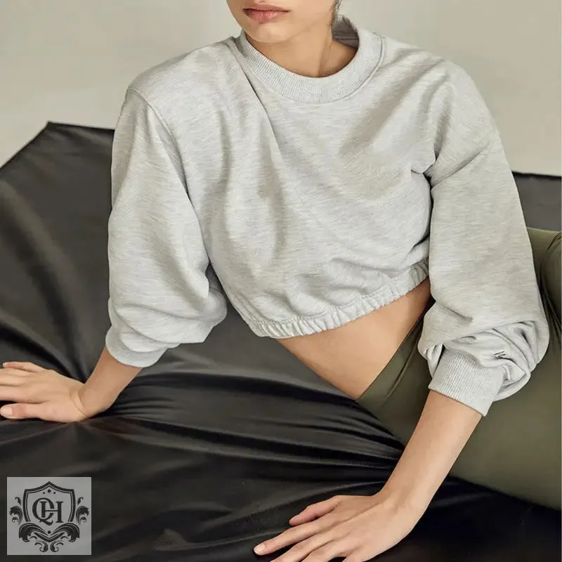 Cropped Round Neck Sweater