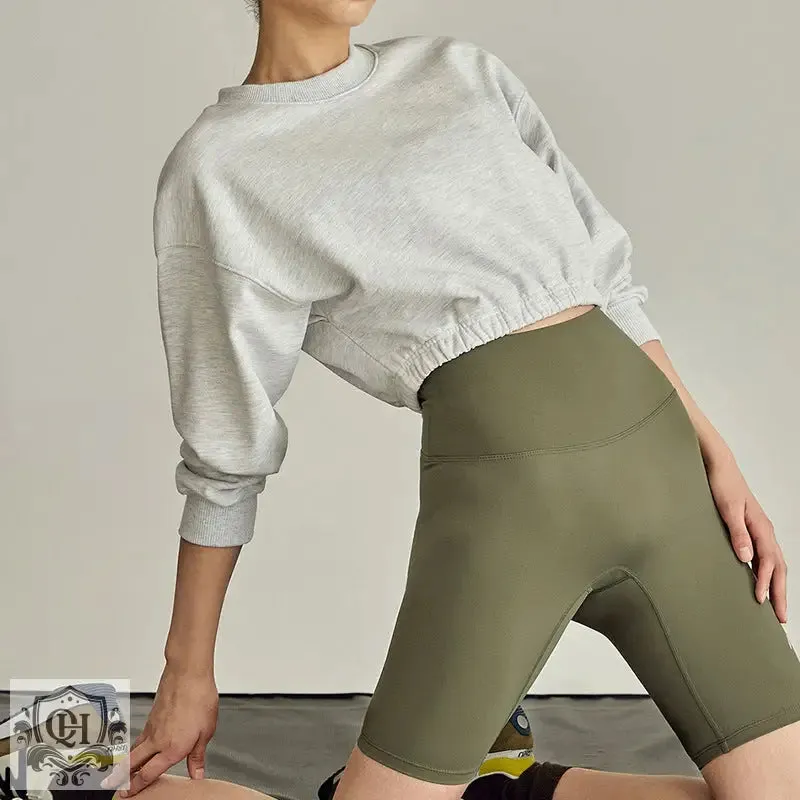 Cropped Round Neck Sweater
