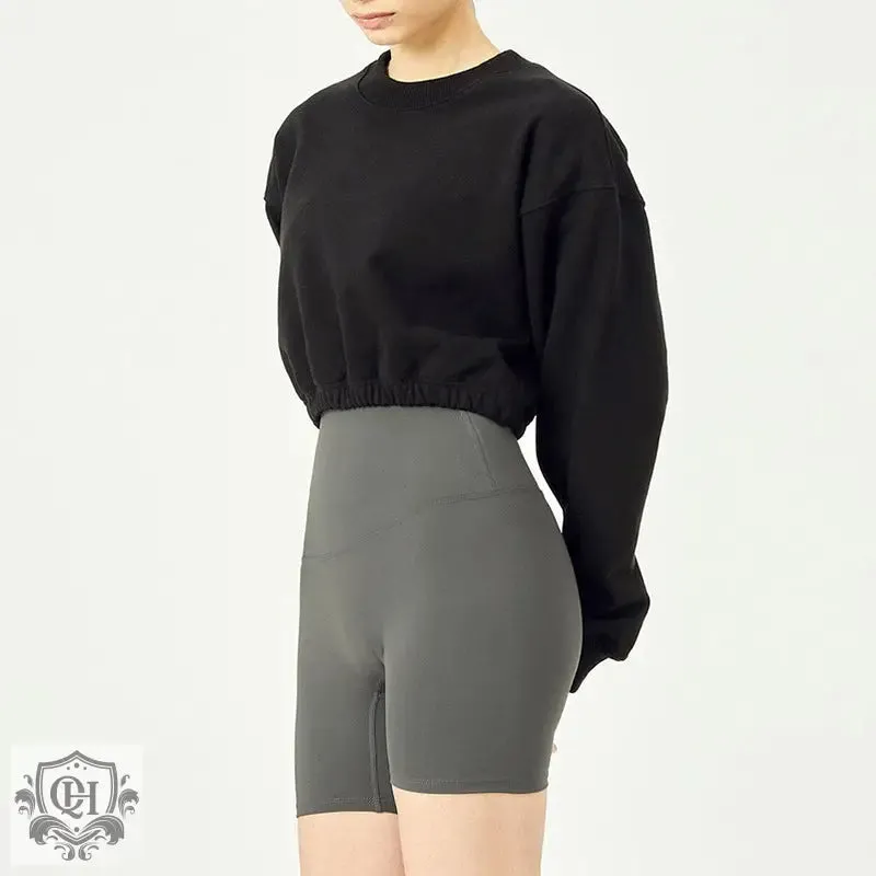 Cropped Round Neck Sweater