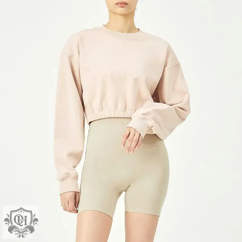 Cropped Round Neck Sweater