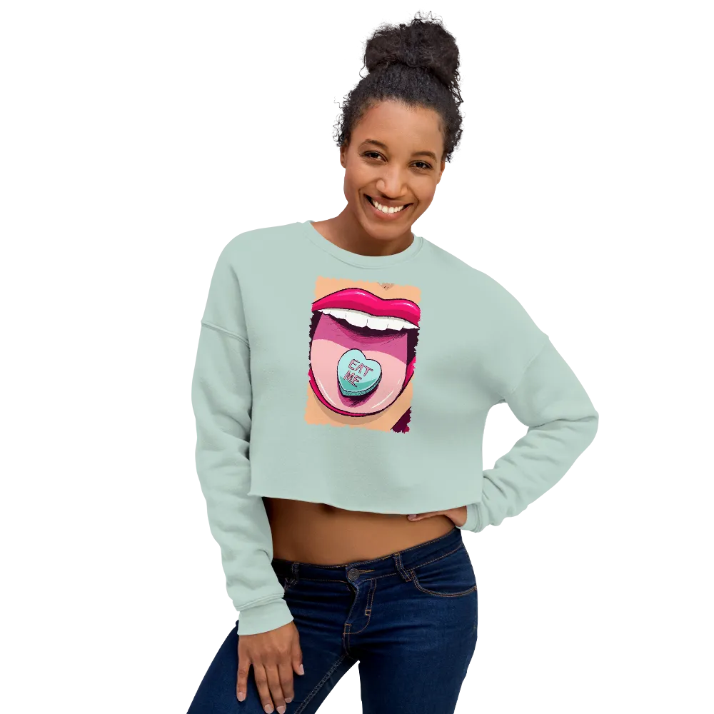 EAT ME FLEECE CROP TOP