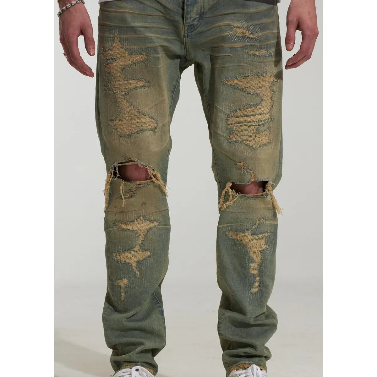Embellish Criss Ripped Indigo Denim Jeans (EMBSPR223-115)