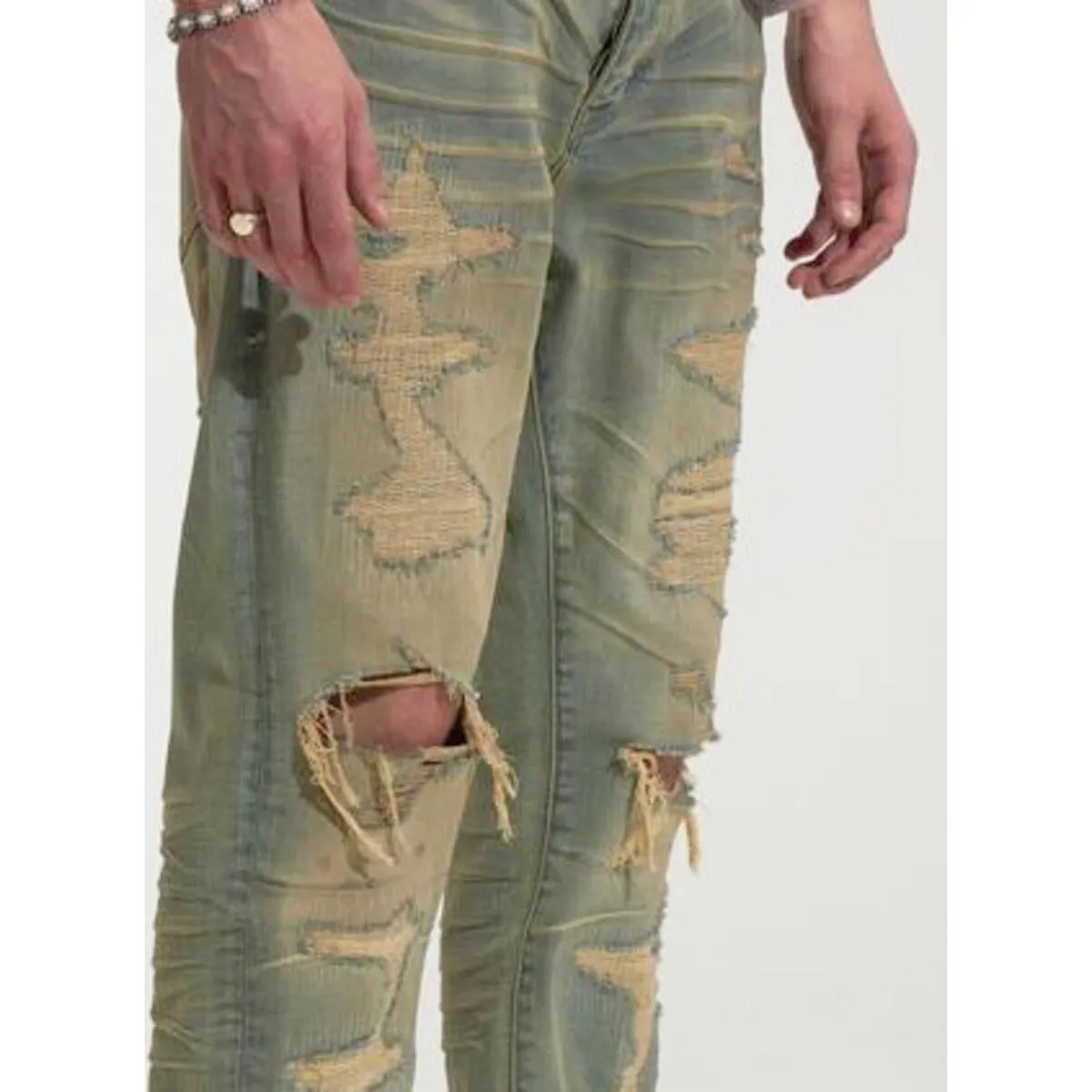Embellish Criss Ripped Indigo Denim Jeans (EMBSPR223-115)