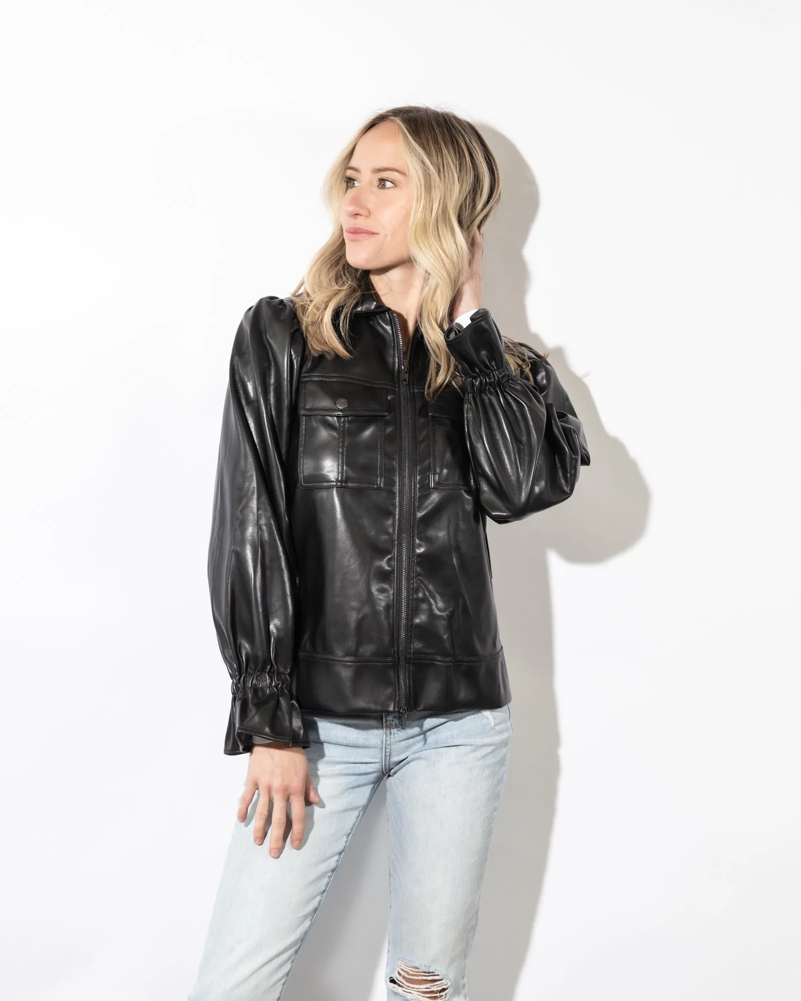 Faye Black Leather Jacket