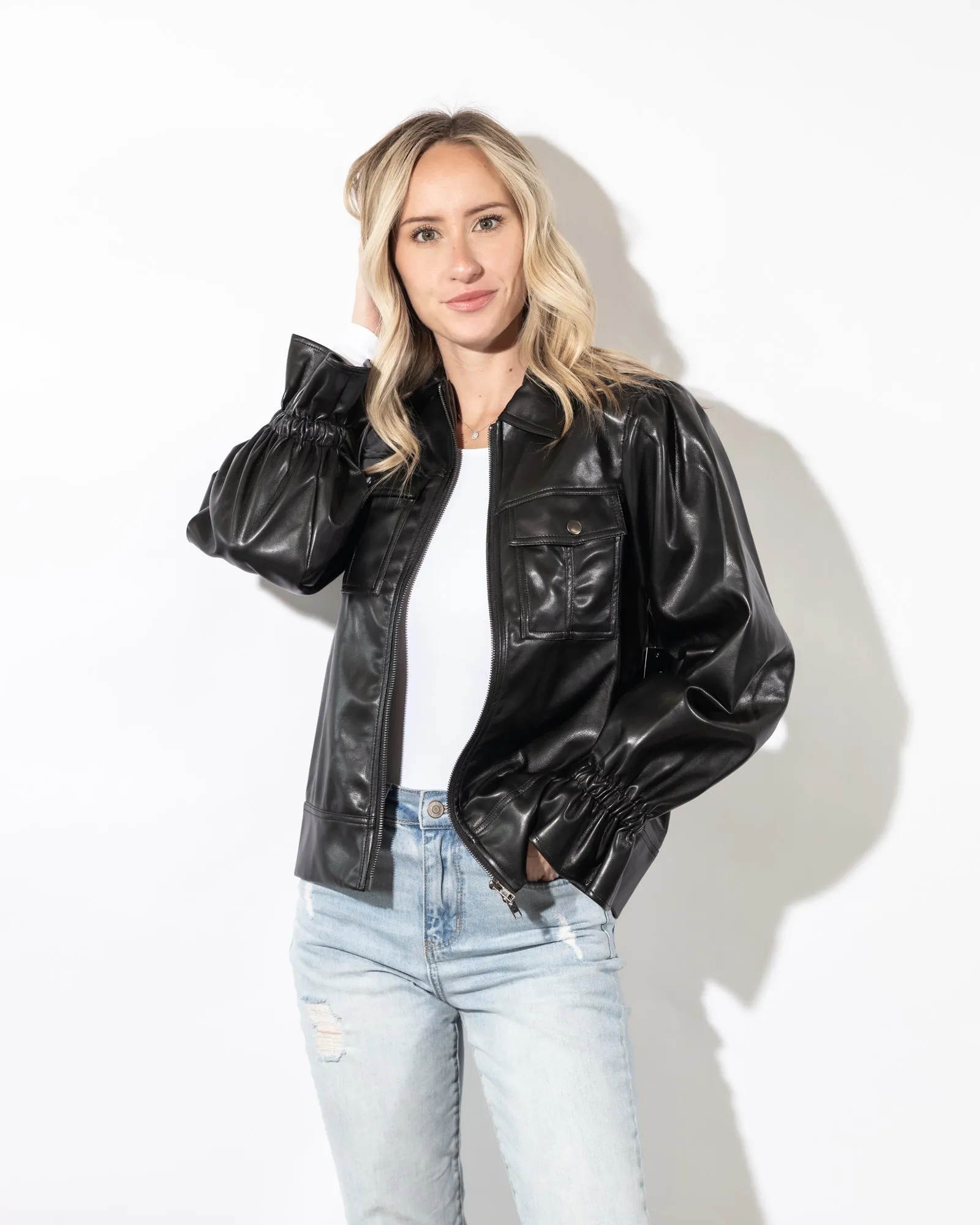 Faye Black Leather Jacket
