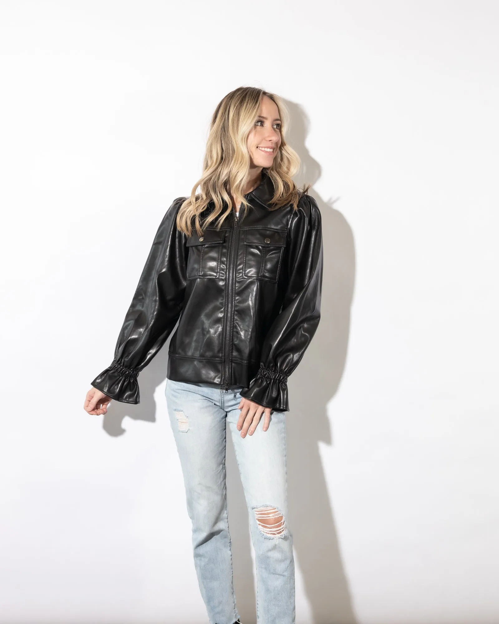 Faye Black Leather Jacket