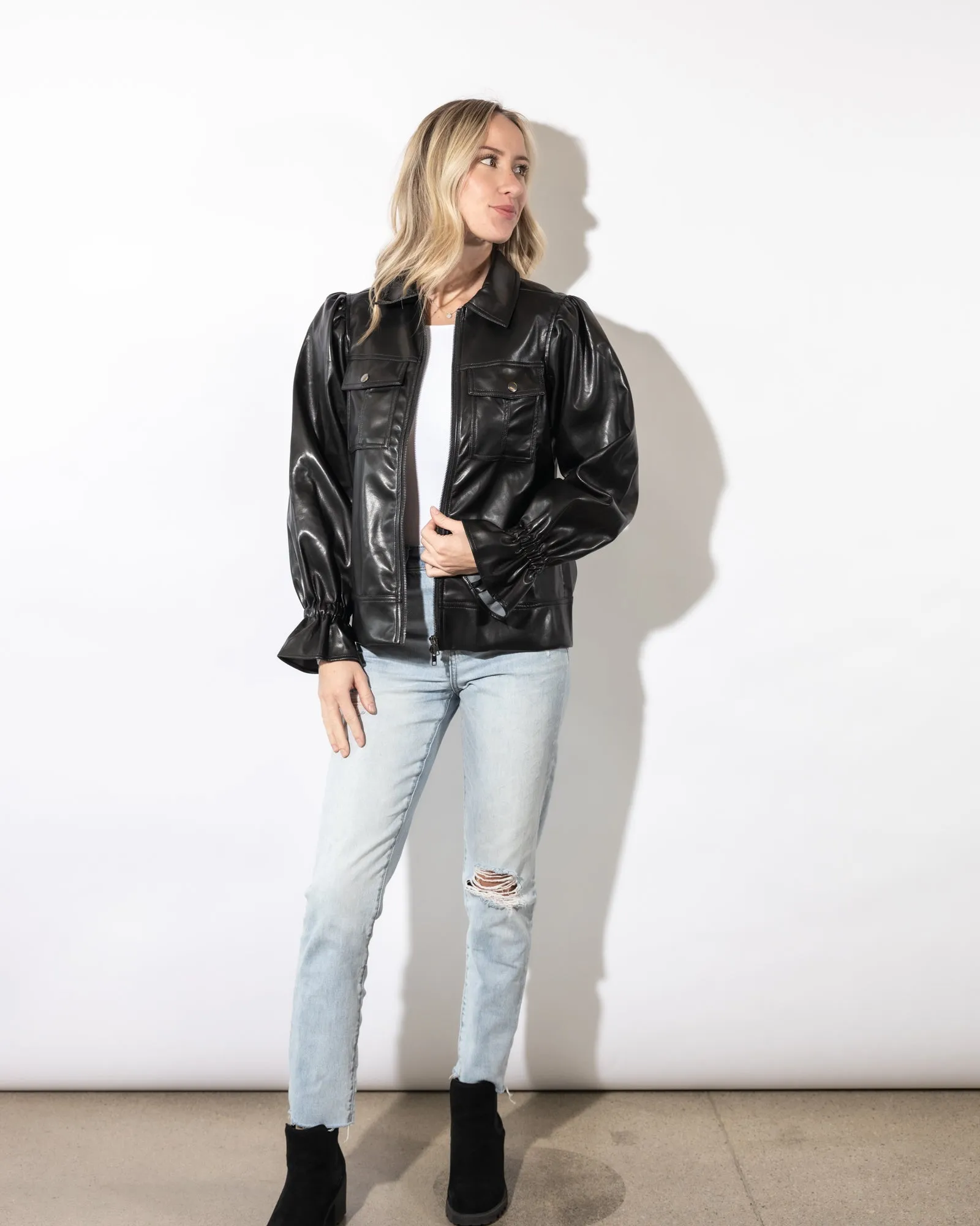 Faye Black Leather Jacket