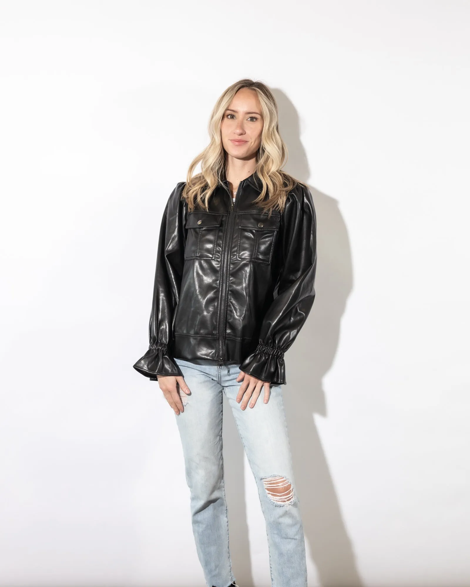 Faye Black Leather Jacket