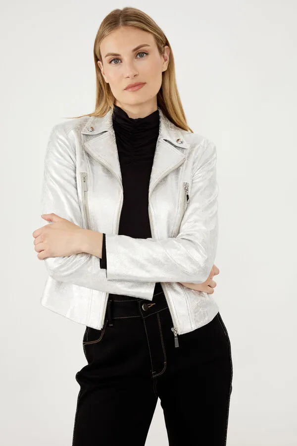 Frank Lyman - Silver Moto Jacket - 244672