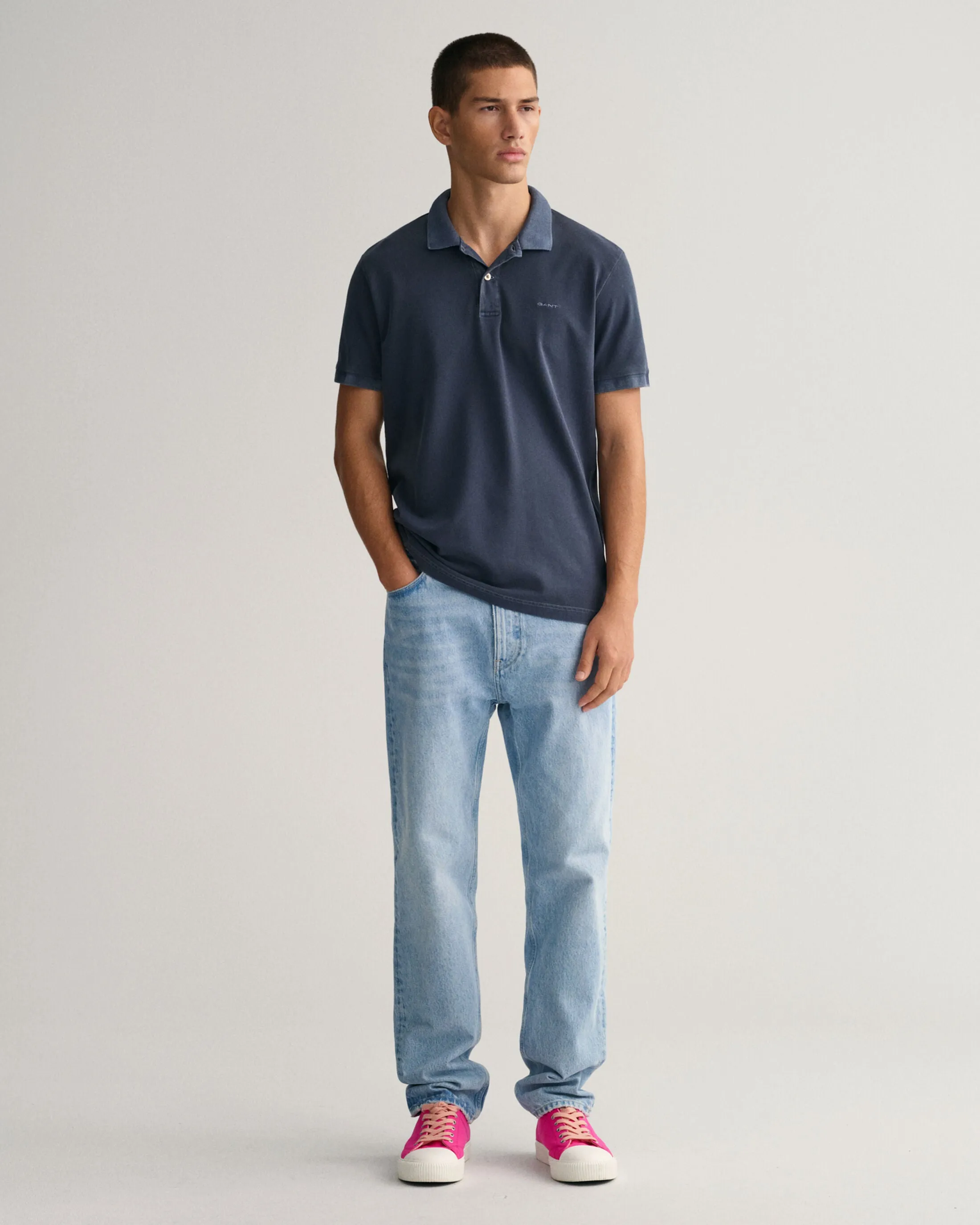GANT - Sunfaded Jersey SS Rugger, Persian Blue