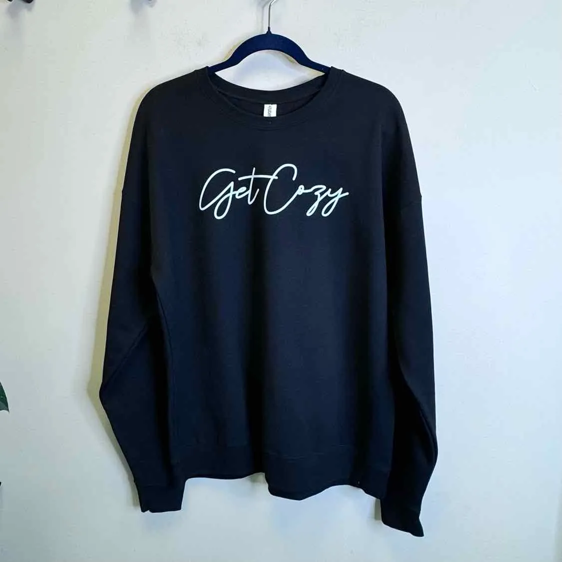Get Cozy Graphic Crewneck Sweatshirt - Size Large