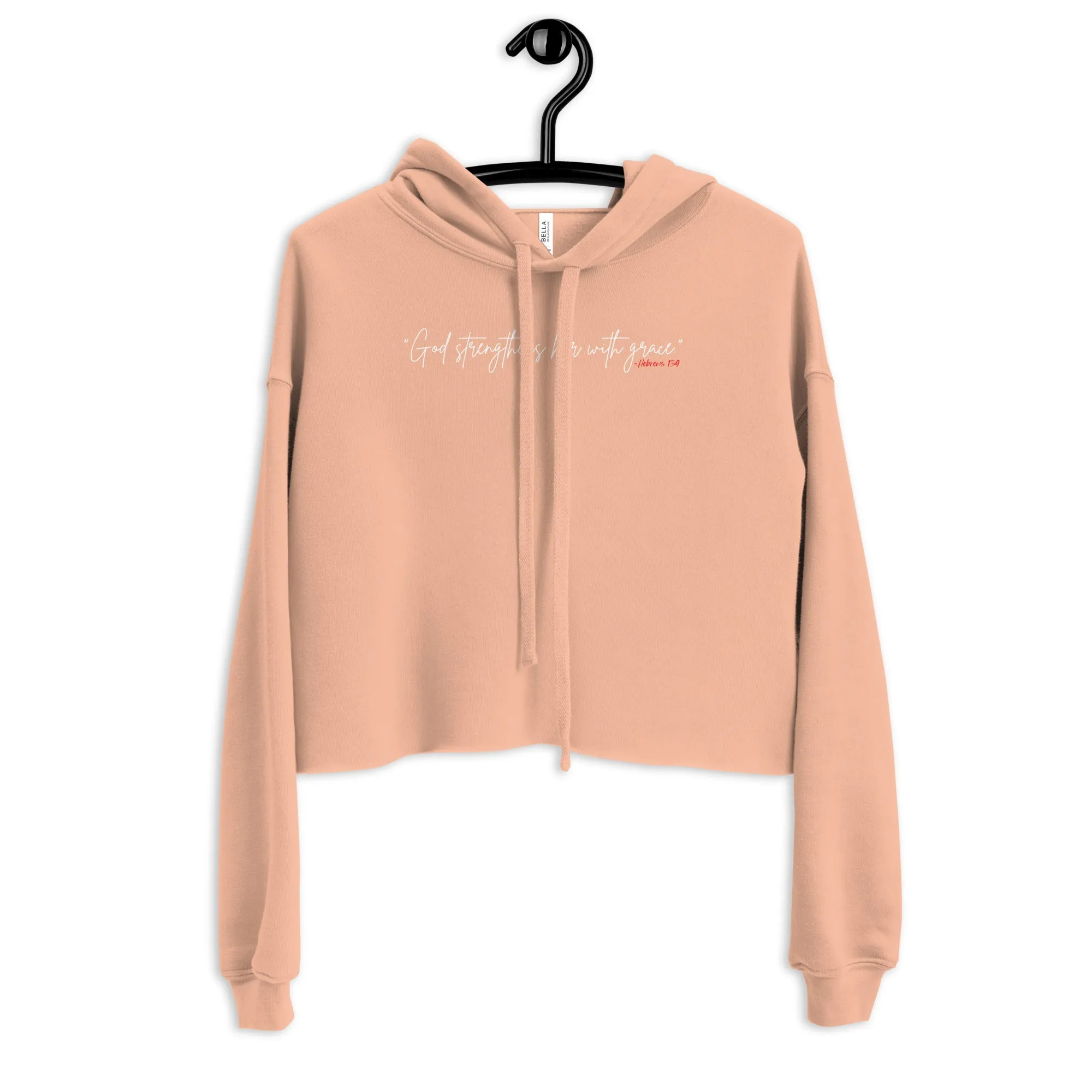 GOD STRENGTHENS: Crop Hoodie