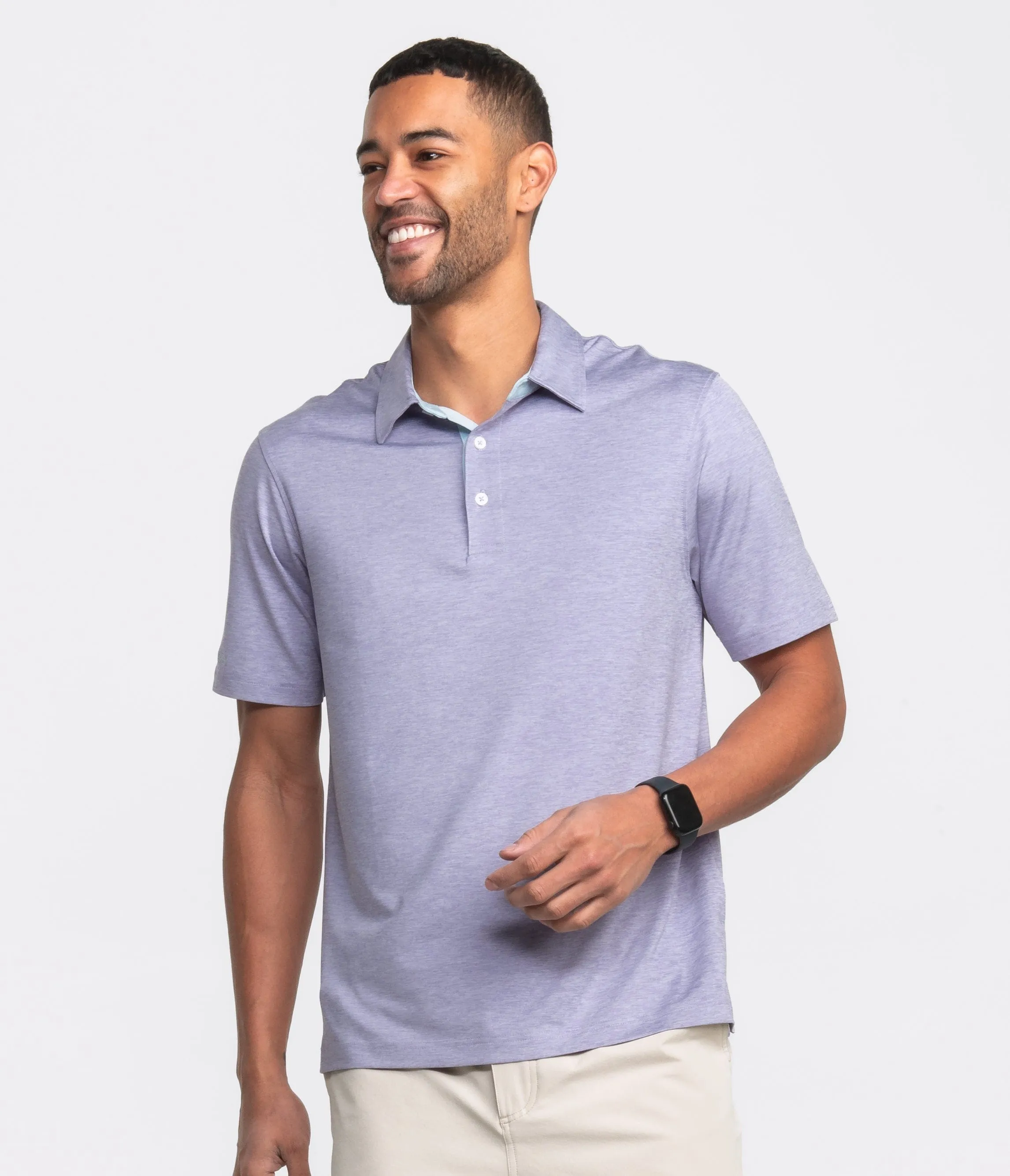 Grayton Heather Polo - Heather Lavender