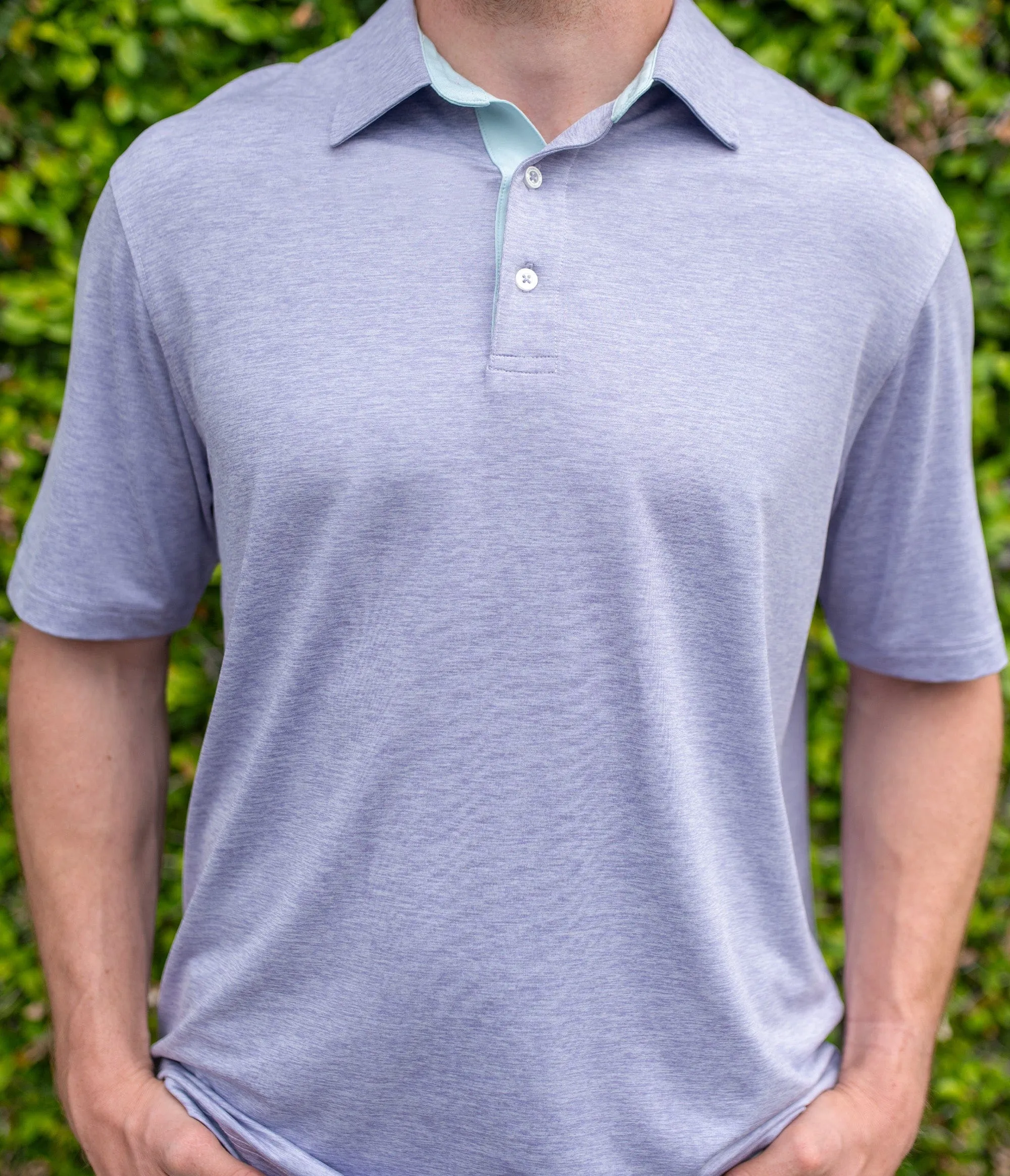 Grayton Heather Polo - Heather Lavender