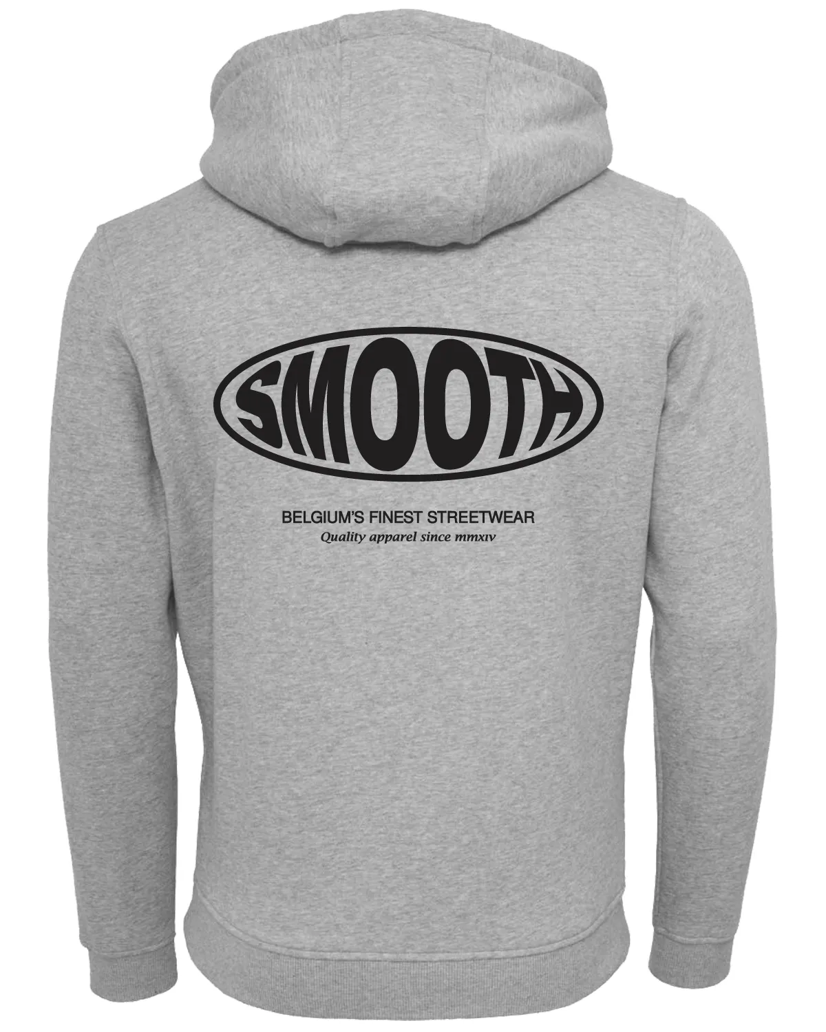 Grey Hoodie / Oval Black Front Back Women