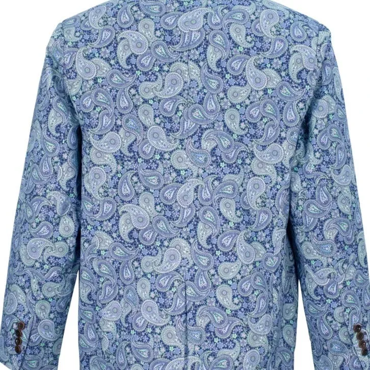 Hadrian Paisley Blazer: Blue & Grass