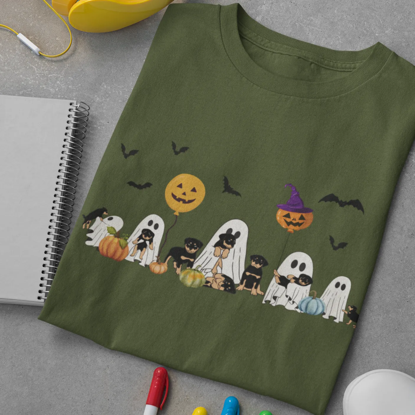 Halloween shirt, Halloween Sweater, Happy Halloween, Retro Spooky Season, Ghost shirt,Halloween Dog shirt,Ghost Dog Shirt, Momster Shirt