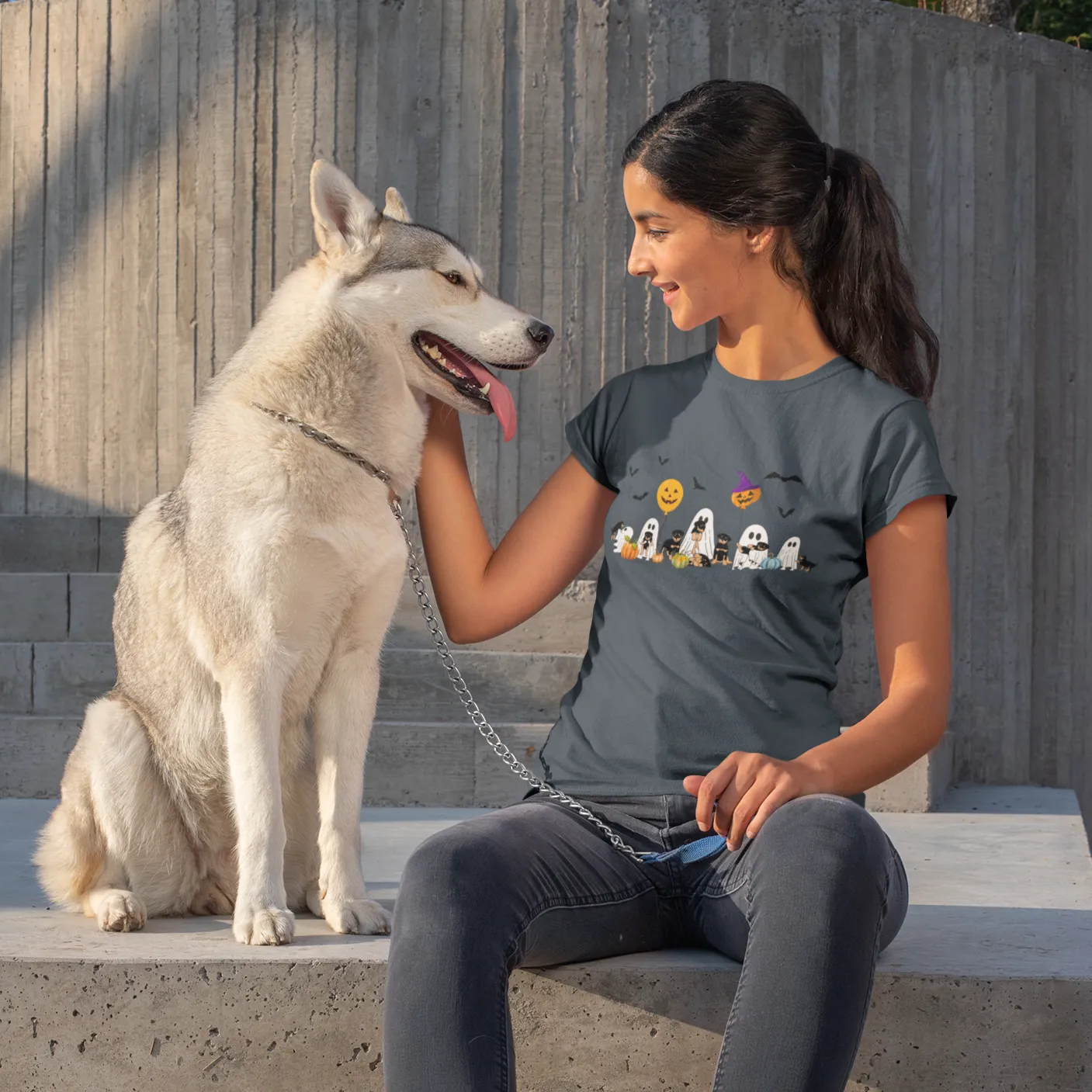 Halloween shirt, Halloween Sweater, Happy Halloween, Retro Spooky Season, Ghost shirt,Halloween Dog shirt,Ghost Dog Shirt, Momster Shirt