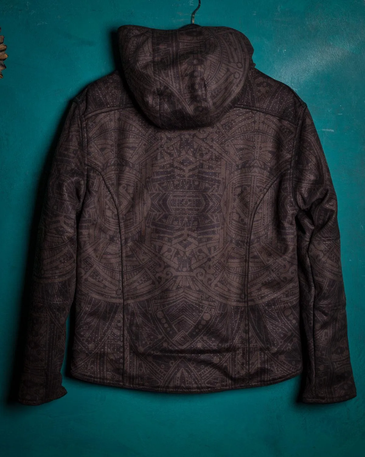 Jacket Men / Fake Leather Brown Swede Holes - RETRO FUTURE