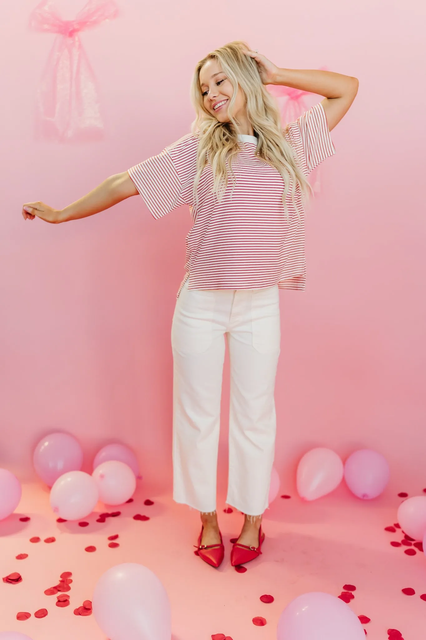 JBD UTILITY WIDE LEG JEANS IN OFF WHITE