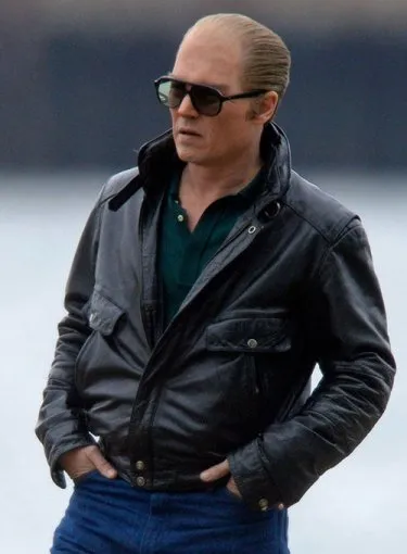 JOHNNY DEPP BLACK MASS LEATHER JACKET - LJH0744