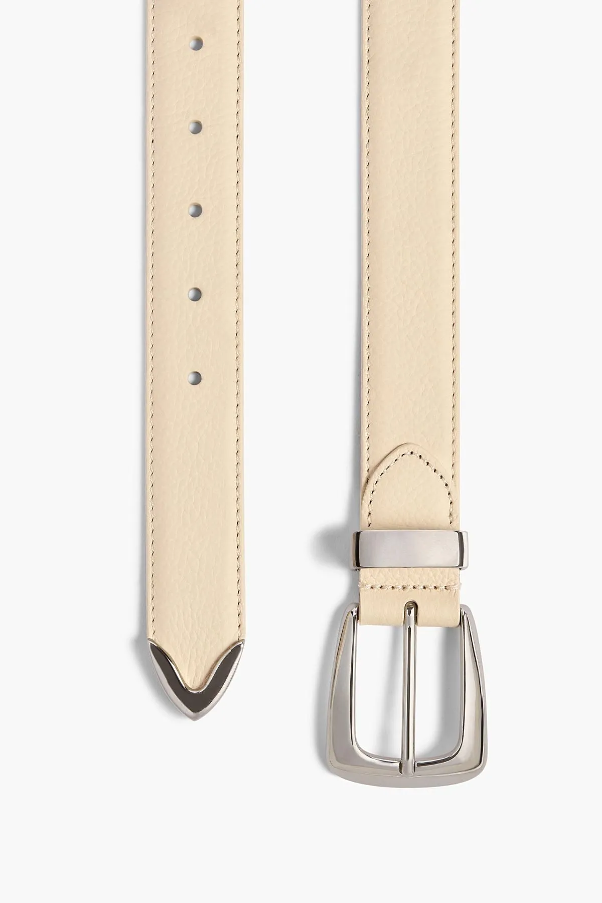 KHAITE Benny Belt - Dark Ivory/ Silver
