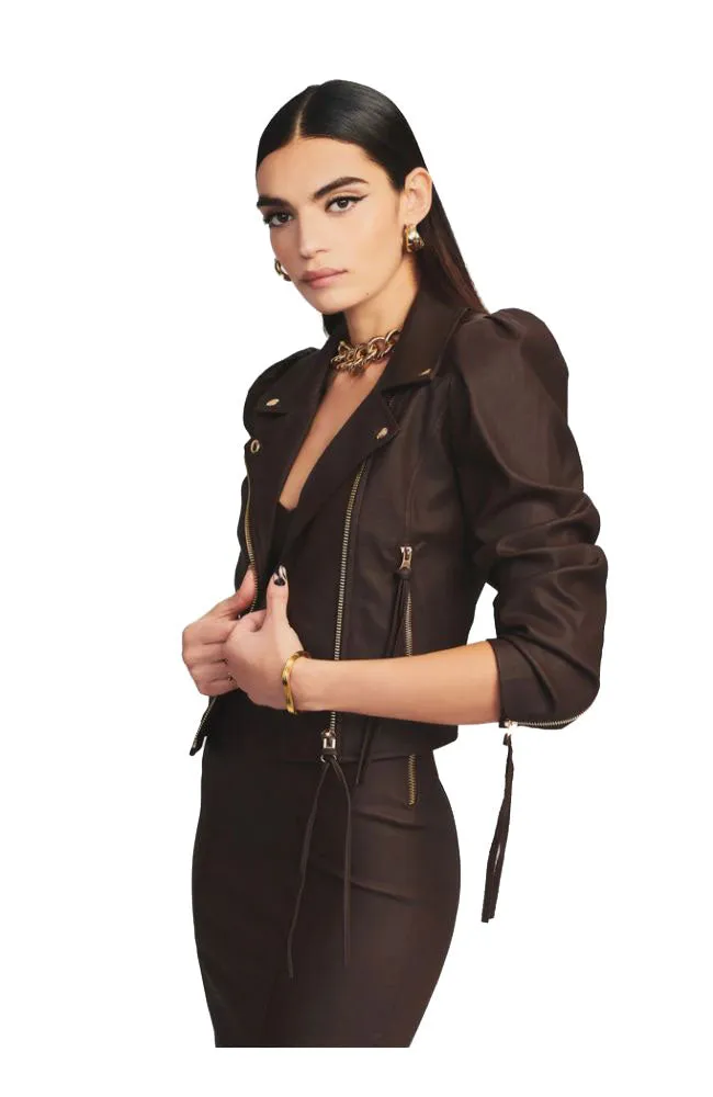 Lo Jacket in Coated Brown