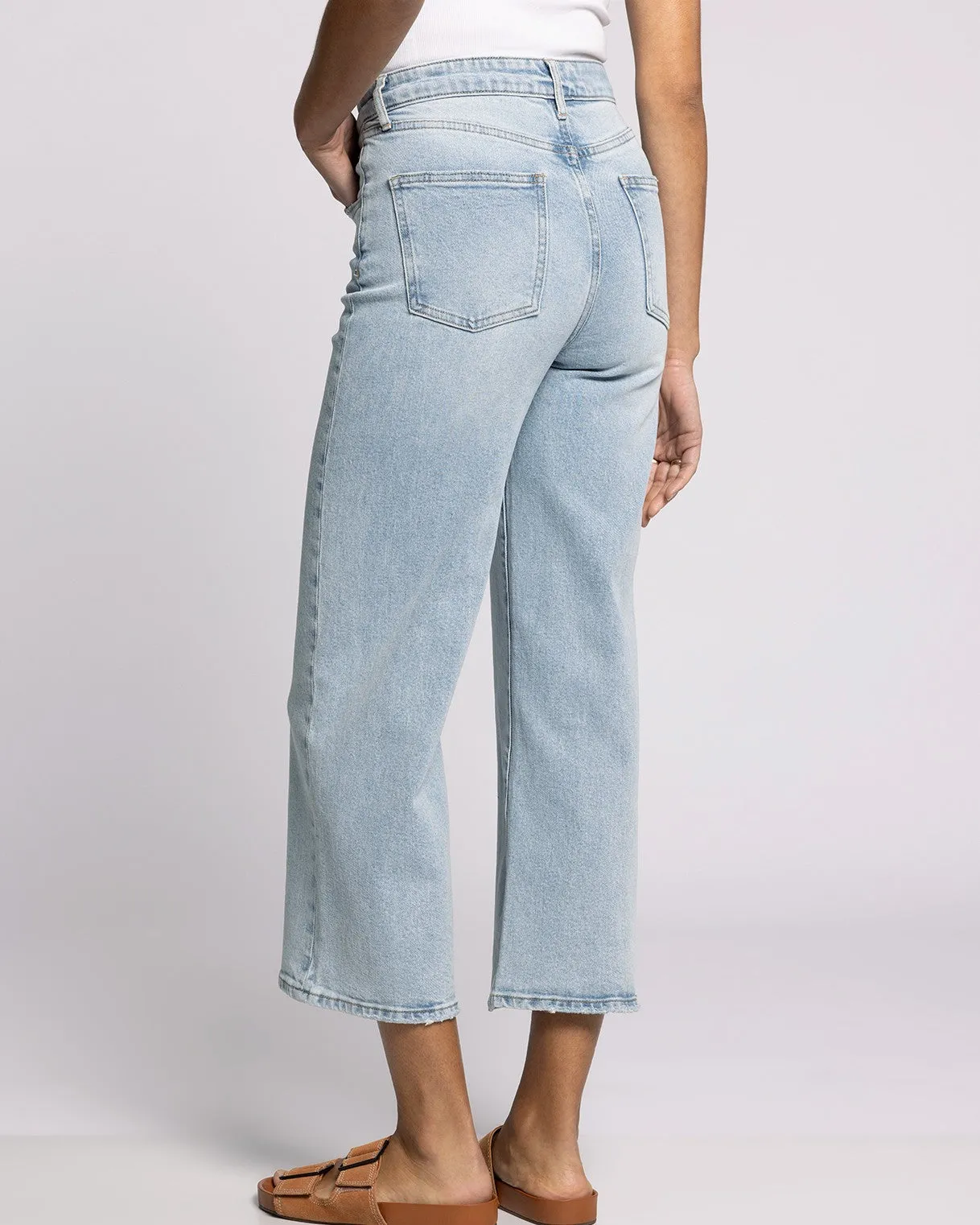 Luca High Rise Wide Leg Jeans - Light Wash