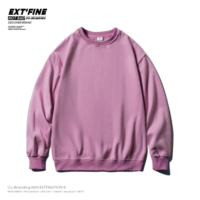 Men Solid Color  Sweatshirts Male Oversized Hoodies Streetwear