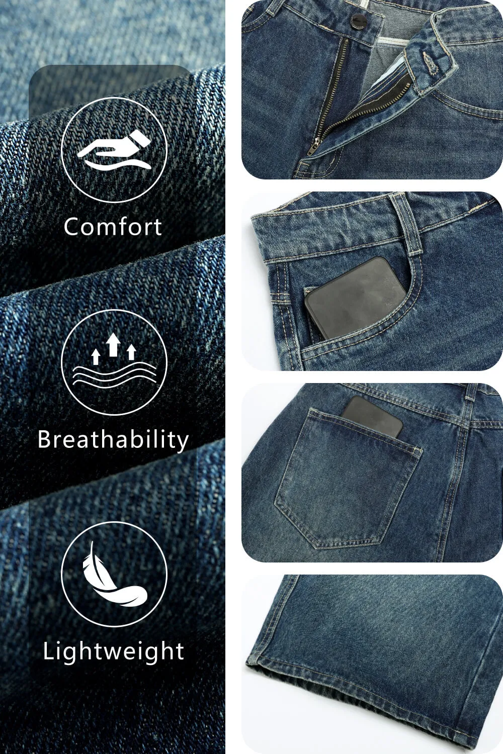 Men's Loose Denim Short