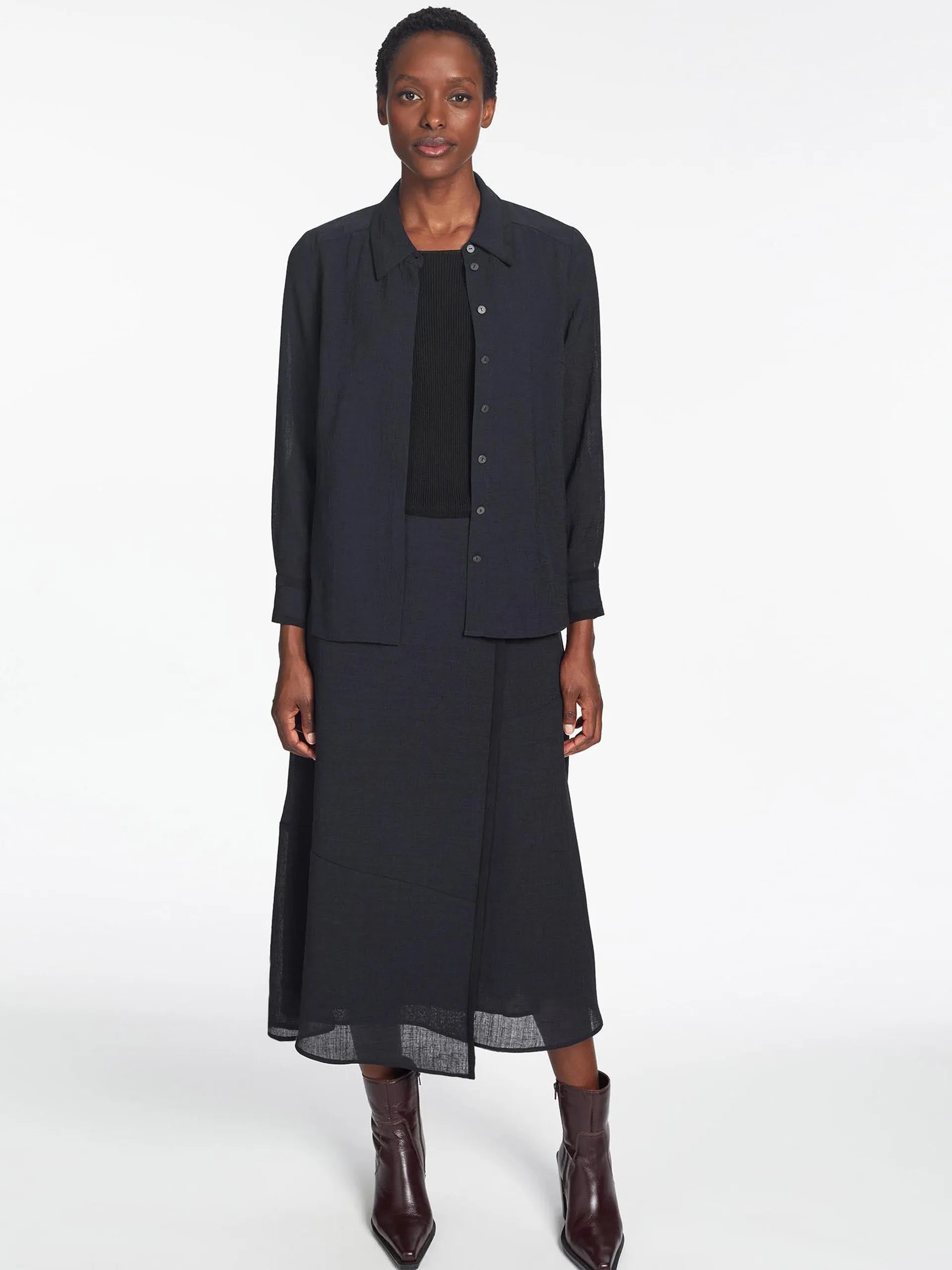 Navy Sullivan Techni Voile shirt