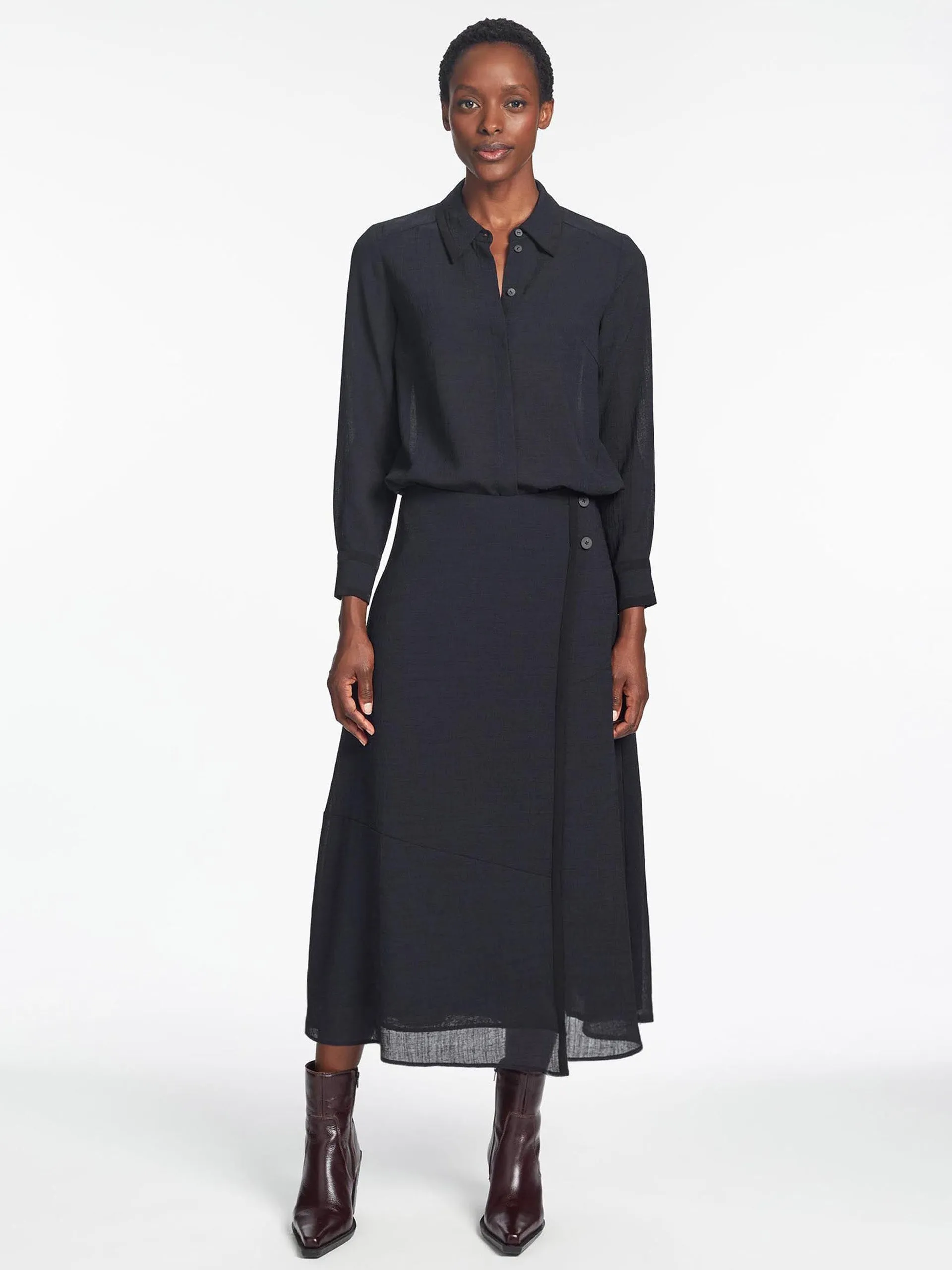 Navy Sullivan Techni Voile shirt