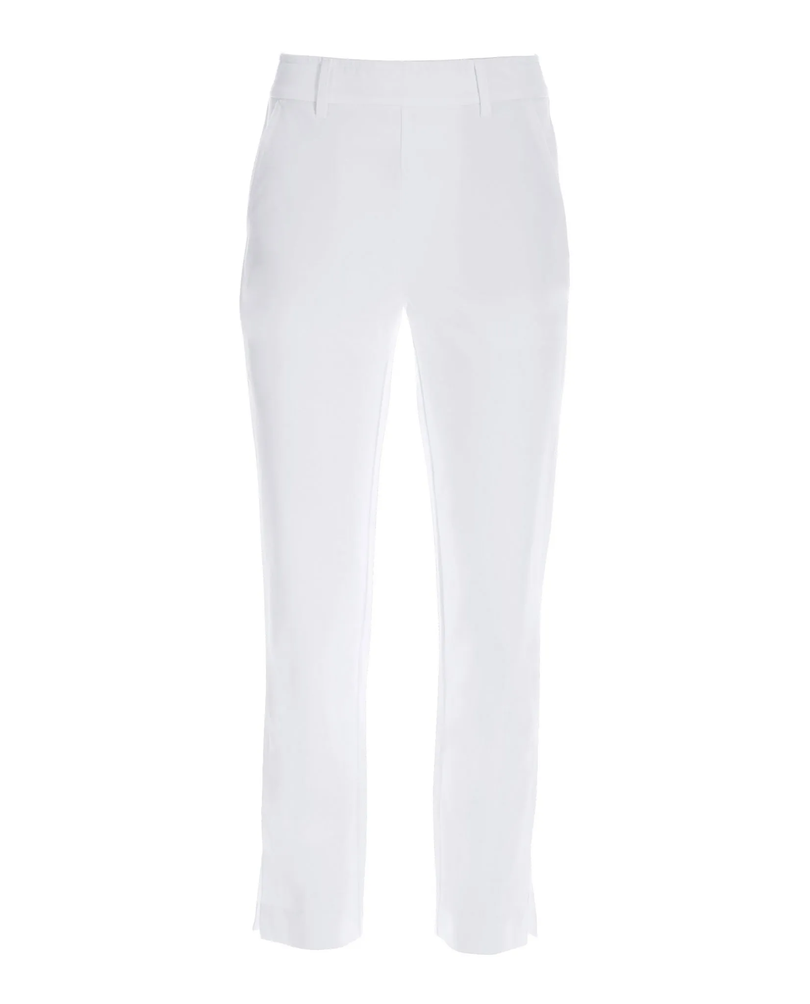 Newport Twill Pull on Crop Pant Pure White